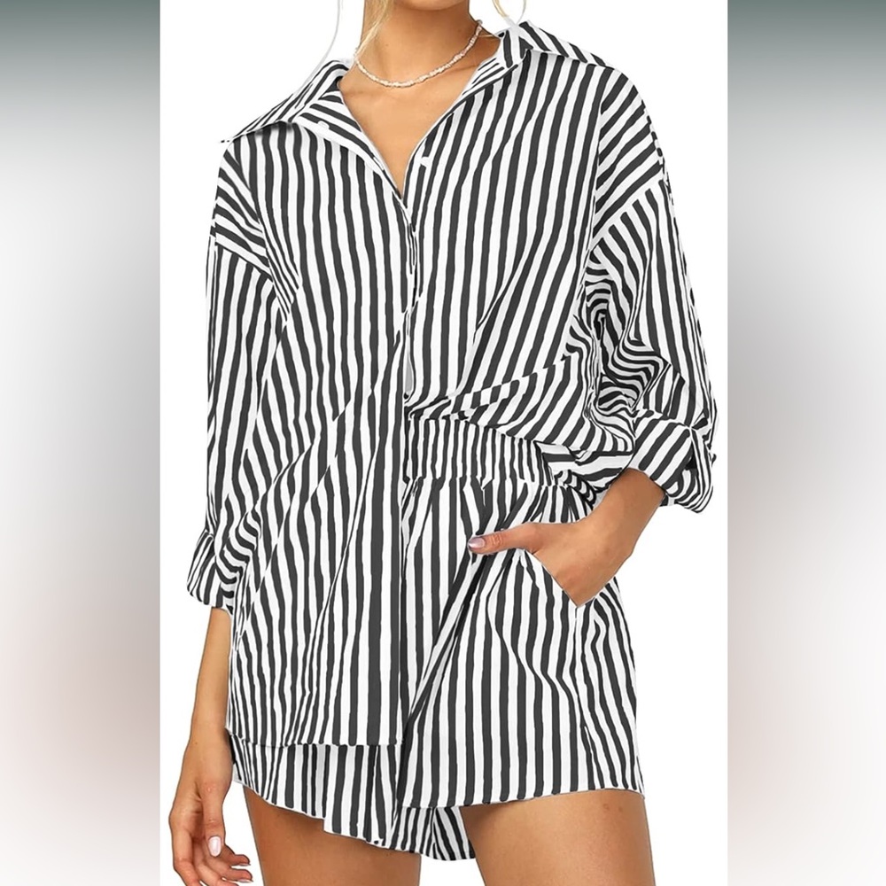 iszplush Shirt & Shorts Set - Black